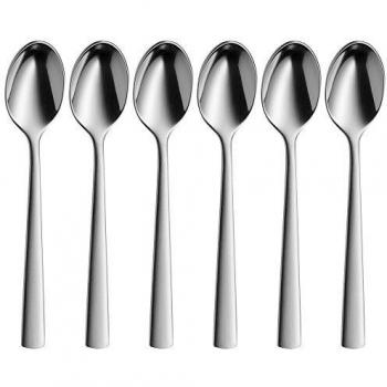 WMF Corvo Juego 6 cucharas de Moca, Acero Inoxidable Mate
