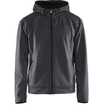 Blaklader Medium Grey/Black Hooded Work Sweatshirt with Full Zip, Size XXL