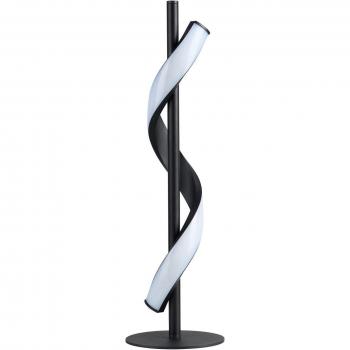 Lámpara de mesa LED Munja en negro y arena, moderna, hecha de metal, para salón y comedor, con 1 bombilla