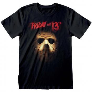 Camiseta Hombre Viernes 13 Máscara Negra Unisex S a XXL