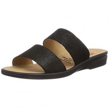 Ganter SONNICA, Weite E - zuecos de cuero mujer, color negro, talla 35.5