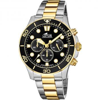 Reloj Lotus para Hombre Excellent 18757/2 con Esfera Negra y Caja de Acero Inoxidable 316L Multicolor