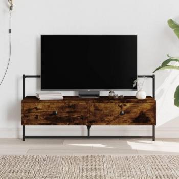Mueble TV de pared madera ingeniería roble ahumado 100,5x30x51 cm vidaXL