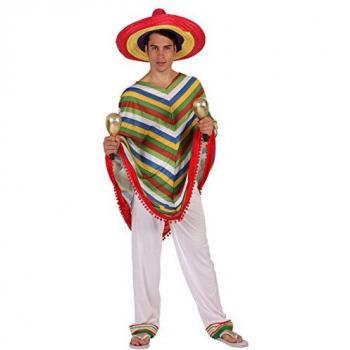 Disfraz Mexicano Adulto XL con Poncho y Accesorios