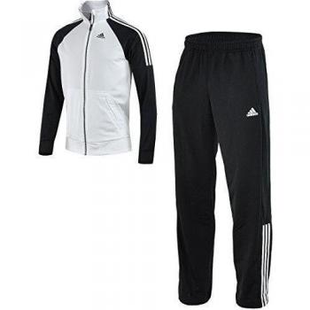 adidas TS Riberio - Chándal para hombre, color blanco / negro, talla 168