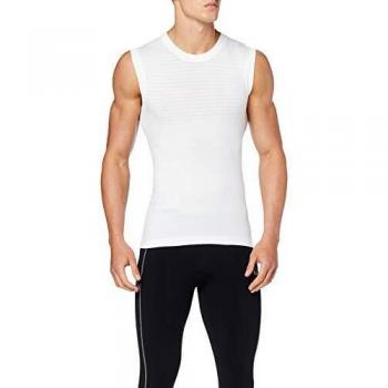 Odlo Men's Performance Light Base Layer Singlet, White, XL