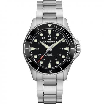 Hamilton Khaki Navy Scuba Black Dial Automático Divers H82515130 300M Reloj para hombre
