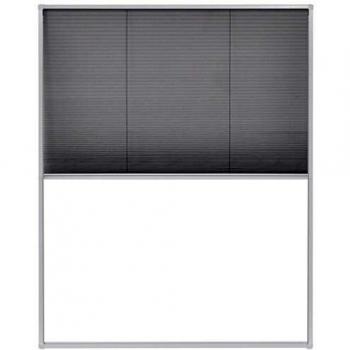 vidaXL Mosquitera plisada para ventanas aluminio 80x100cm