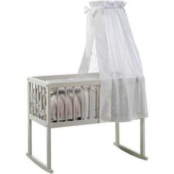 Ideen Lilly - Cuna de haya maciza, color blanco