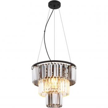 Lámpara Colgante Naxis Ø 40 cm, Cristal Gris Ahumado/Claro