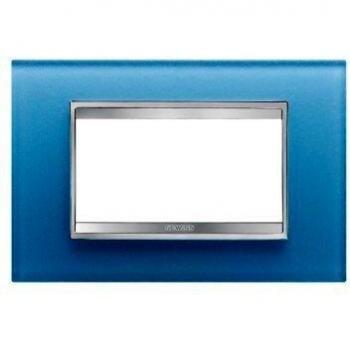 Placa Gewiss Chorus LUX 4P Aguamarina GW16204CA