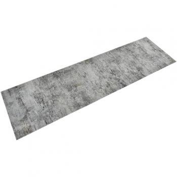 Alfombra de cocina lavable Beton 45x150 cm terciopelo aspecto hormigón