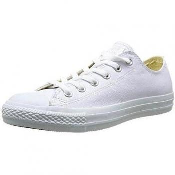 Converse Chuck Taylor All Star Adulte Mono Leather  Ox - Zapatillas unisex, Blanc Mono 3, 37