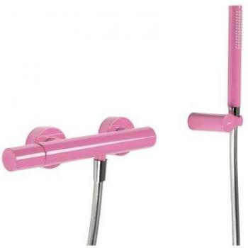 Tres Griferia - Monomando Ducha Ducha De Mano Anticalcárea Con Soporte Orientable Y Flexo Satin