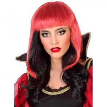 Peluca Roja y Negra de Vampiresa