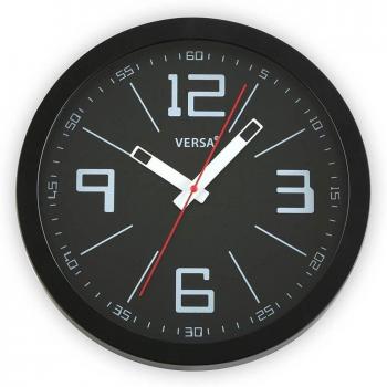 RELOJ DE PARED NEGRO 30CM DIA