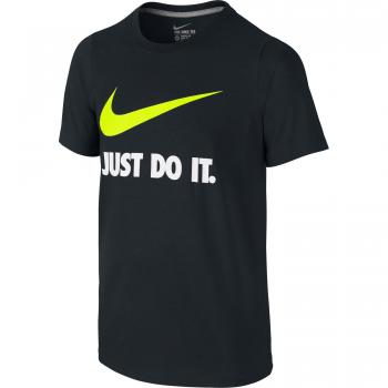 Nike JDI Swoosh tee YTH Camiseta, Niños, Negro, L