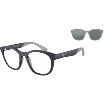 Emporio Armani EK4001F Asian Fit Kids with Clip-On 50891W Men's Eyeglasses Blue Size 47 - Blue Light Block Available