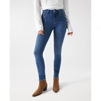 Vaquero push up de mujer pitillo de tiro medio