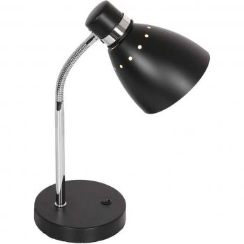 Lámpara de mesa Steinhauer Spring, brazo ajustable, negro, metal, 14 cm, E27 (casquillo grande), modelo 3391ZW