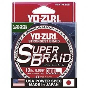 Yo-Zuri SuperBraid Dark Green 15 lb Fishing Line - 300 Yards