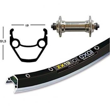 V-Rad 28x1.75Alunabe silber SSP 36LExal ZX 19 schw/pol.Niro-Speiche