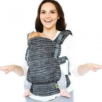 Boba X Mochila Portabebés Evolutiva, Ergonómica y Adaptable con Tejido Ajustable hasta los 20 Kg con Capucha Ajustable y Extensiones de Asiento, 100% Algodón