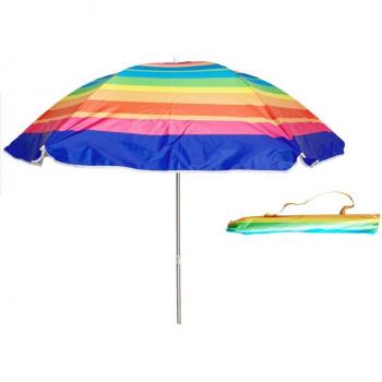 Sombrilla de Playa Aluminio diámetro 180-300cm Inclinable UV50+ con Bolsa de Almacenamiento
