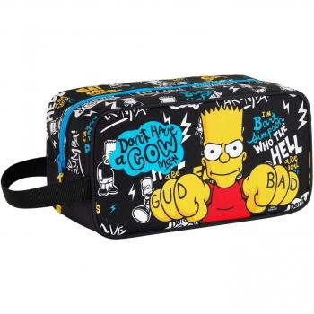 Safta The Simpsons Bolsa para Zapatos, Color Negro