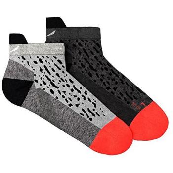 Calcetines Cortos Salewa MTN Trainer Multicolor para mujer - Tallas 36-38, diseño gris claro, gris oscuro y ceniza