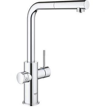Grohe Blue Home Starter Kit - grifo de cocina con filtro de agua, caño en L