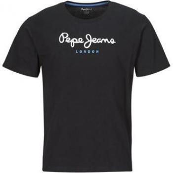 Pepe Jeans Men's Black Eggo T-Shirt Regular Fit Short Sleeve
