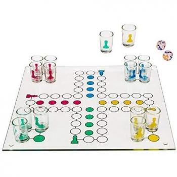 Ludo Drinking Drink Game with 16 glasses & 2 dice