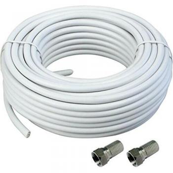 Schwaiger Koaxialkabel 115 dB 2x F-Stecker 25,0m Wei?