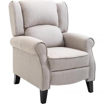 Sillón relax Homcom apertura manual gris 102x77x88 cm