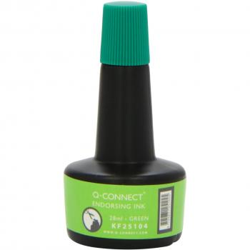 Qconnect tinta tampon verde frasco 28 ml
