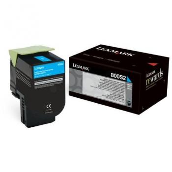 Lexmark 800S2 Standard Yield Cyan Toner Cartridge (2000 Pages)