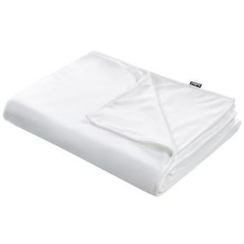 Funda de manta pesada blanca Rhea 120 x 180 cm tejido de poliéster diseño moderno