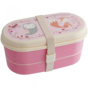Woodland amigos Fox Bento caja de almuerzo fiambrera almuerzo cena alimentos almacenamiento regalo