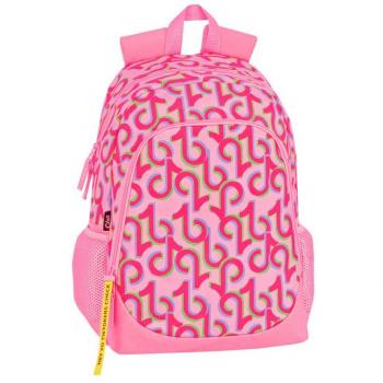Mochila Júnior Rosa TikTok Duets con Doble Cremallera, adaptable 42cm