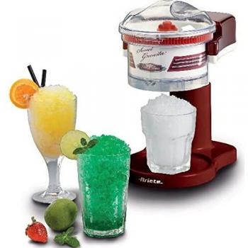 Ariete 78 Picadora de Hielo Sweet Granita Party Time, 30 W, triturador hielo extraíble, hoja acero inoxidable, fácil limpiar y desmontar, tapa on/off, rojo y blanco