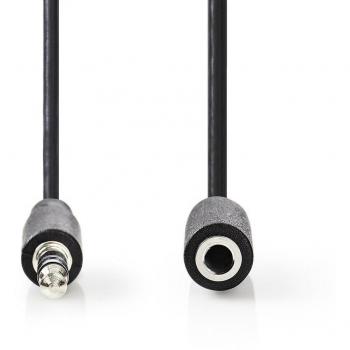 Cable de audio Nedis 3.5mm macho a 3.5mm hembra de 10m en color negro