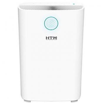 Purificador de aire HTW HTWPUR36SPA 4 capas 43 m² blanco con UV, generador de iones, filtro HEPA y analizador de ambiente, capacidad de 310 m³/h