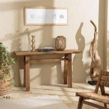 Consola Alida 140x40cm de madera de teca reciclada