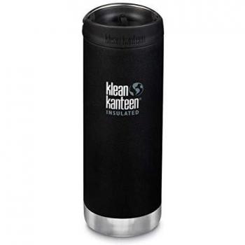 Klean Kanteen Botella TKWide 16oz, Adultos Unisex, Negro, 76,2 x 76,2 x 219,7mm