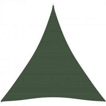 Toldo de vela HDPE verde oscuro 160 g/m² 4x5x5 m