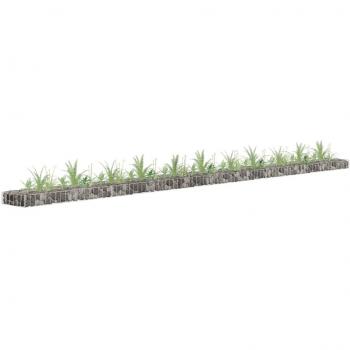 vidaXL Gabion Raised Bed Galvanised Steel 450x30x10 cm