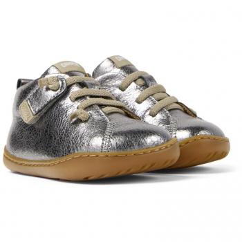 Zapatillas Camper Peu Cami FW 80153-097 plateadas de piel para niña