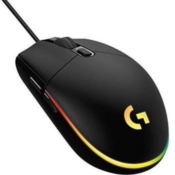 Logitech G203 LIGHTSYNC Gaming Mouse with Customizable RGB Lighting, 6 Programmable Buttons, Gaming Grade Sensor, 8K DPI Tracking, Lightweight - Black
