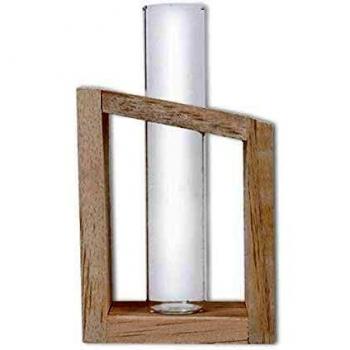 Autumne Florero de Tubo de Ensayo de Cristal en Macetas con Soporte de Madera para Plantas HidropóNicas DecoracióN del JardíN del Hogar A